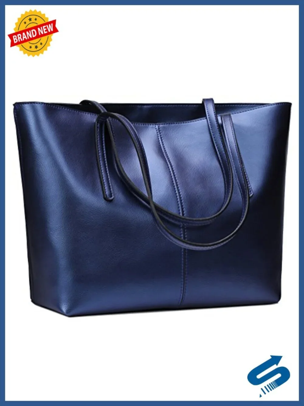 Genuine Leather Large Tote Shoulder Bag Fits 14